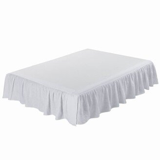 WHOLINENS French Linen Bed Skirt 16 Inches Dust Ruffle