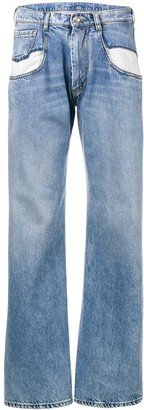 Washed Bootcut Jeans-AA