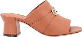 Double Gancini Slip-On Mules