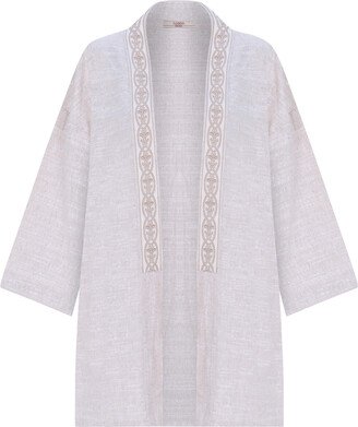 Sabbia Mena Oversize Kimono Robe - Ecru