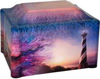 Lighthouse Panoramic Cultured Marble Cremation Urn - Adult