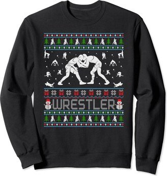 Wrestler Ugly Christmas Costume Outfits Ugly Christmas Sweaters Men Women Xmas Ugly Wrestler Sweatshirt