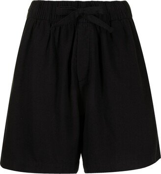 Drawstring-Waist Pajama Shorts-AB