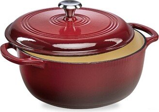 Best Choice Products 6 Quart Enamel Cast-Iron Dutch Oven, Heavy-Duty Cookware w/ Dual Handles, Lid - Red