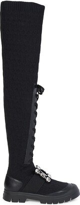 Walky Viv Sock Lace-Up Over-The-Knee Boots