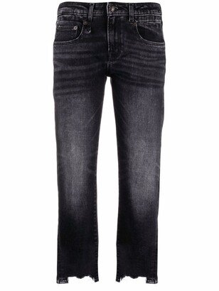 Raw-Cut Cropped Jeans