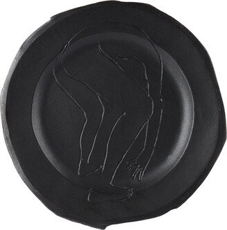 Yellow Nose Studio SSENSE Exclusive Black Bent Over Dinner Plate