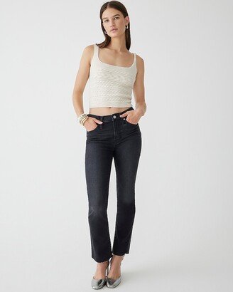 Tall 9 demi-boot crop jean in Charcoal wash