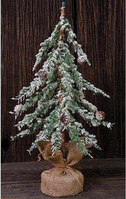 Rustic Winter Christmas Tree-18 - Cute Tree. Decoration, Glittered, Flocked, Icy Wisped