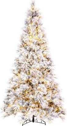 10' x 61 Flocked Atka Pine Artificial Christmas Tree