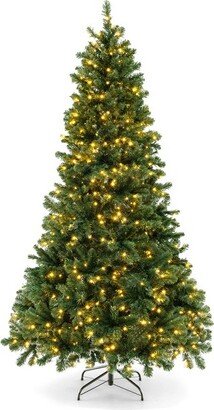 6 FT Artificial Xmas Tree with 821 PVC Branch Tips 560 Warm White LED Lights