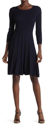 Pleated Scoop Neck Dress