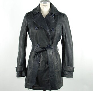 Emilio Romanelli Blue Vera Leather Jackets & Women's Coat