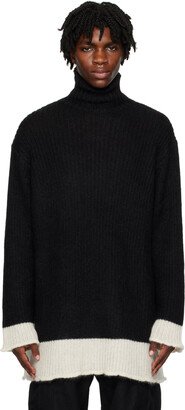 Black Rolled Edge Turtleneck