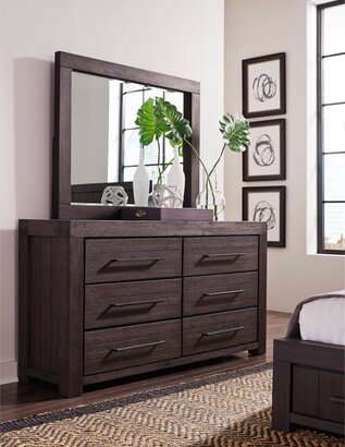 Carbon Loft Heath Six Drawer Dresser in Basalt Grey