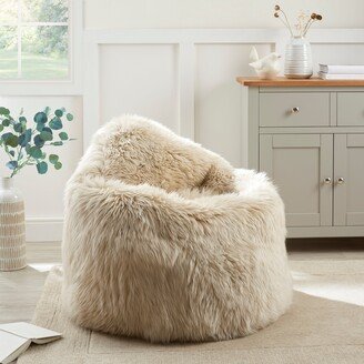 Genuine Sheepskin Bean Chair Cream