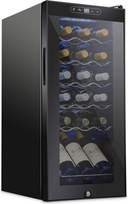 Schmecke Wine Fridge, 18 Bottle Wine Cooler, freestanding