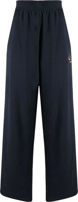 Logo-Embroidered Wide-Leg Track Pants-AB