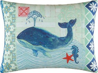 18 x 24 Blue Whale High Definition Pillow