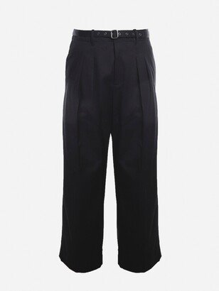 Wide Leg Trousers Made Of Cotton