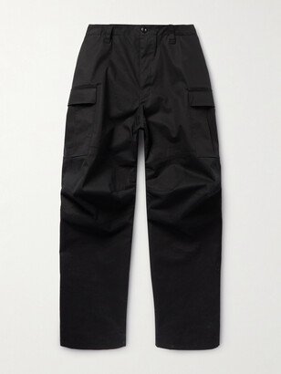 Molleton Bouclette Wide-Leg Cotton-Twill Cargo Trousers