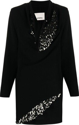 Lazeli sequin-embellished long-sleeve dress