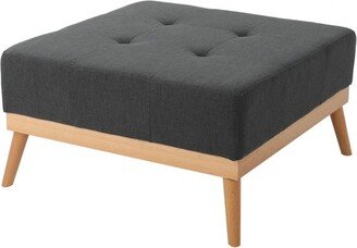 Luise Upholstered Ottoman - Dark Gray