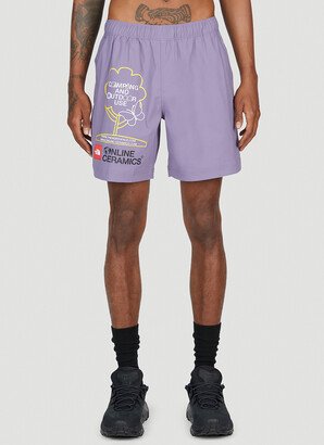 The North Face x Online Ceramics Graphic Shorts - Man Shorts Purple L