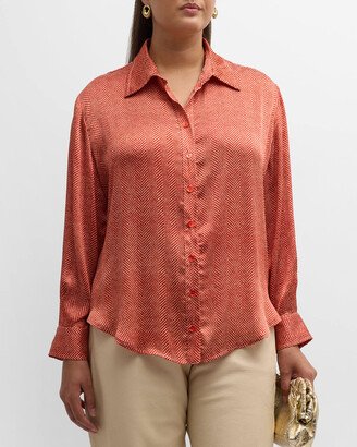 Plus Size Mini Monica Herringbone Shirt