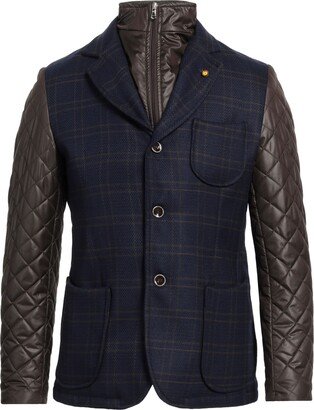 ROBERTO P Luxury Down Jacket Navy Blue