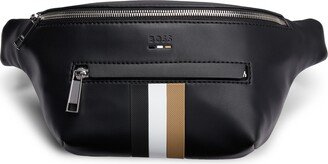 Ray Stripe Faux Leather Belt Bag