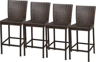 4-piece Barbados/Belle/Napa Barstool Set with Solid Backs