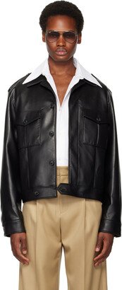 SSENSE Exclusive Black Faux-Leather Jacket