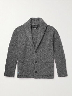 Finest Shawl-Collar Ribbed Cashmere and Silk-Blend Cardigan