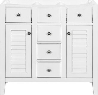 TONWIN White 36 Bathroom Vanity without Sink