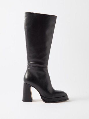 Begonia 90 Leather Platform Knee-high Boots