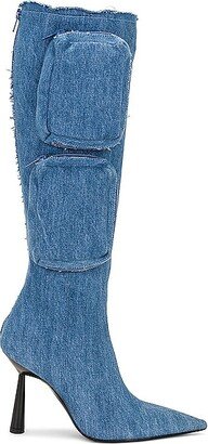 Belvinia Knee High Boot in Blue