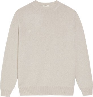 Recycled Cashmere Crewneck Sweater — oatmeal XS