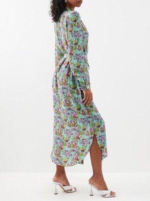 Sasha Floral-print Silk Midi Dress
