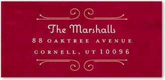 Address Labels: Deco Merry Address Label, Red, Address Label, Matte