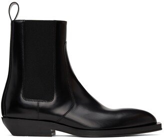 Black Chisel Chelsea Boots