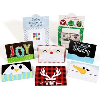 Big Dot of Happiness Assorted Holiday Cards - Christmas Money and Gift Card Holders - Set of 8