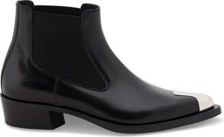 Punk Chelsea leather boots