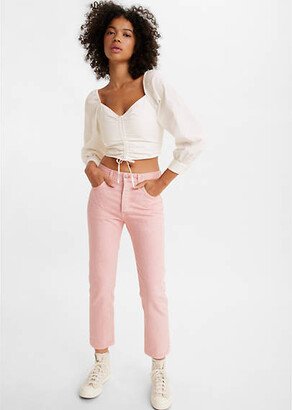 501 Original Cropped Women's Colored Denim Jeans - Quartz Pink