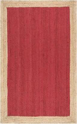 Red Solid Loomed Area Rug - (2'x3'