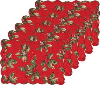 Holly Bouquet Placemat, Set of 6