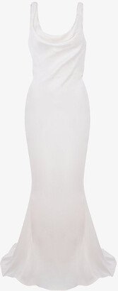 Womens Ivory Odette Satin Maxi Dress