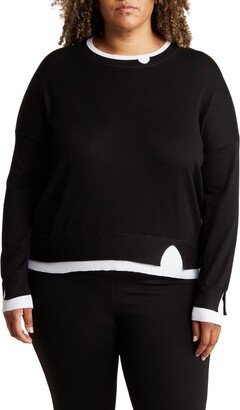 Contrast Crewneck Sweater