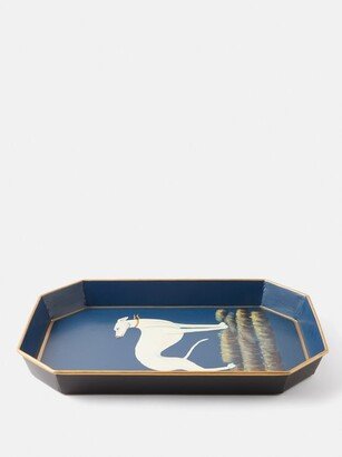 Greyhound Hand-painted Metal Tray