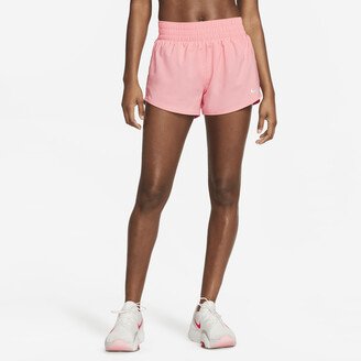 Women's One Dri-FIT Mid-Rise 3 Brief-Lined Shorts in Pink